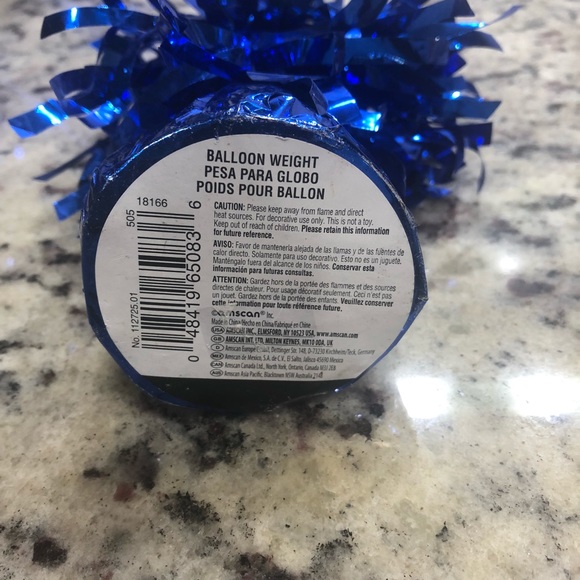 Blue Foil Balloon Weight Set - Picture 2 of 3